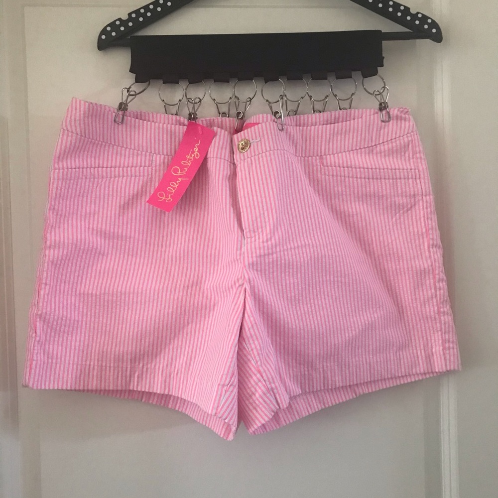 NWT Lilly Pulitzer Kelly Shorts Seersucker Sz 14